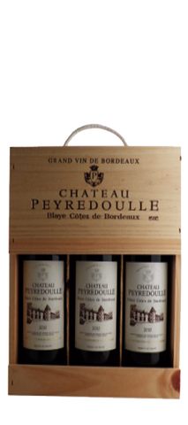 Chateau Peyredoulle x 3 bottles 75cl in a wooden case